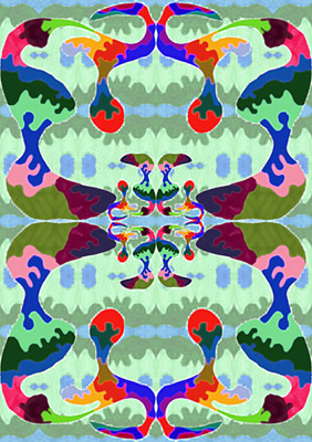 Pattern made from bird abstract shape