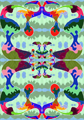 Pattern made from bird abstract shape