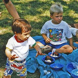 Sebastian at Nick's Birthday in 1996