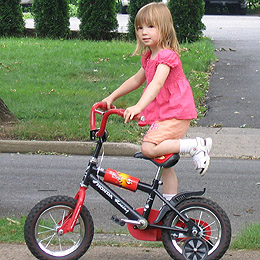 Tara on her bike
