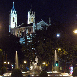 Fountain at night