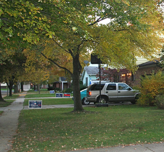 Four Obama Signs in a Row