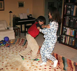 Arthur and Nathan Begin to Wrestle