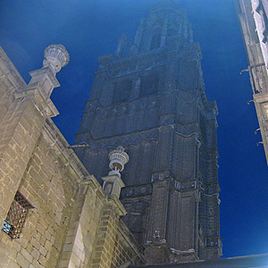 Cathedral Tower looms in the darkness
