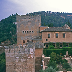 Alcazaba with Granada Beyond It.
