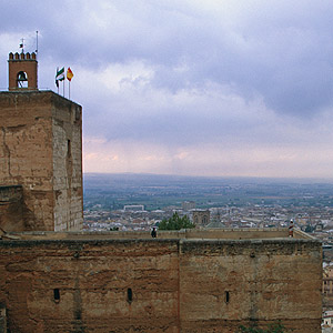 Alcazaba with Granada Beyond It.