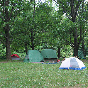 scout tents at our campsite