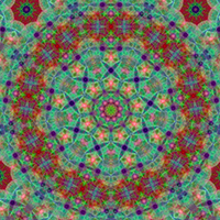 9-pointed star design made from a crayon drawing