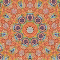 9-pointed star design made from a crayon drawing