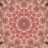 9-pointed star design based on a very old batik fabric