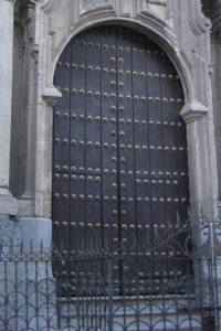 A door in the old part of Cordoba, Spain