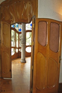 A door in the Casa Batllo in Barcelona