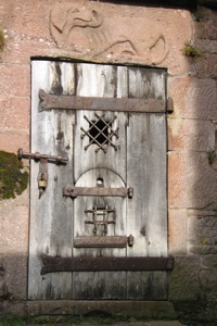 A door in the Chateau du Haut Koenigsbourg