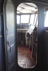 A door in a 20th century American naval vessel