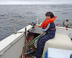 Arthur fishing off the coast of Oregon