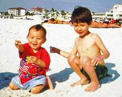 Arthur and Sebastian at Clearwater Beach