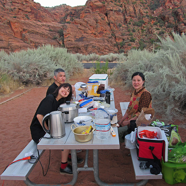 Breakfast in Snow Canyon