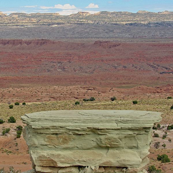 View southeast from the Sand Bench View Area on east-bound I-70 in central Utah