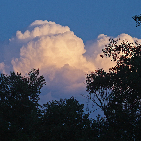 Storms in the south seen before sunset