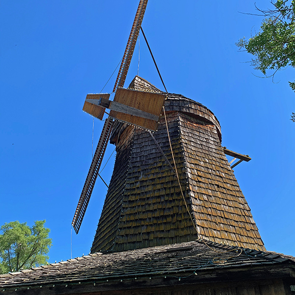 Old German windmill in Smith Center, Kansas