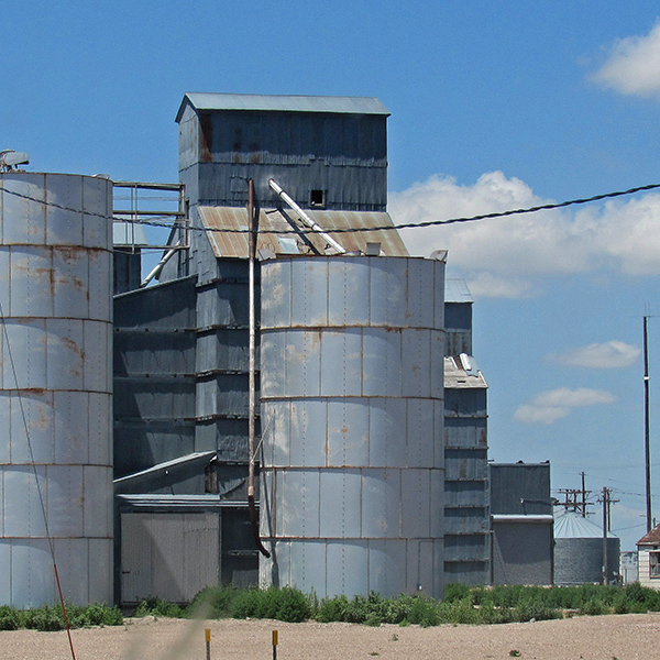 Grain elevators in Bird City, Kansas