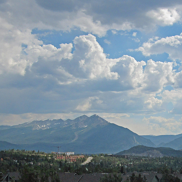 Colorado mountains seen from I-70 coming down Straight Creek canyon