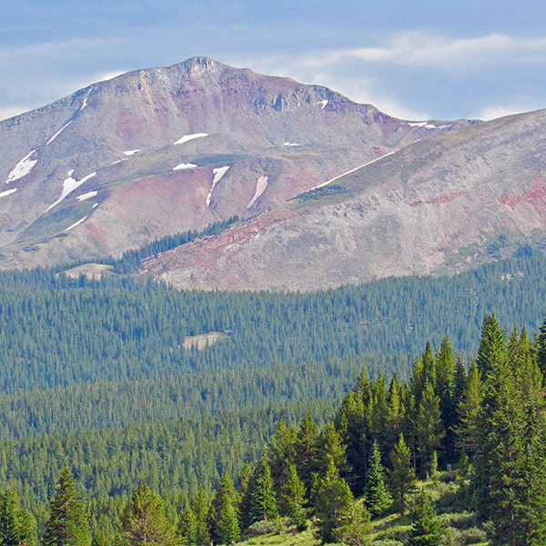 Jacque Peak, seen from the Vail Pass Rest Area.