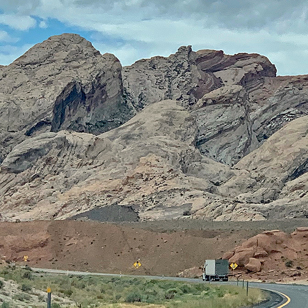 Approaching the San Rafael Swell View Area on I-70 in Utah