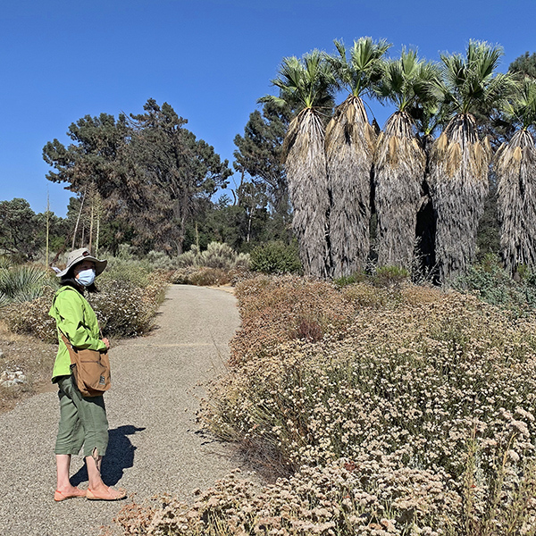 Jeri in the California Botanical Gardens in Claremont