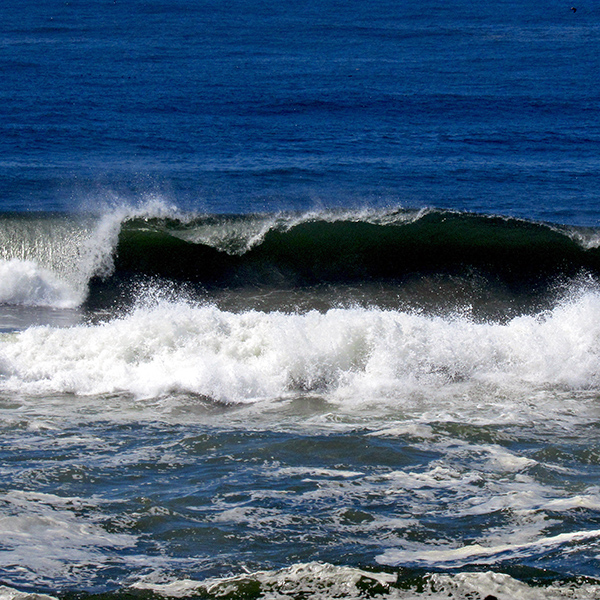 Looking out to see to watch the waves from our rented home in Yachats.