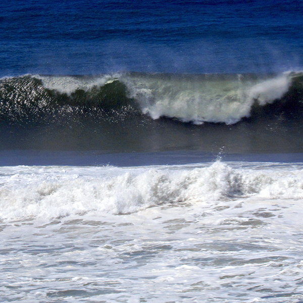 Looking out to see to watch the waves from our rented home in Yachats.