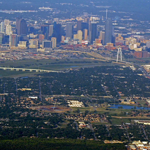 A view of Dallas as we take off on our way to Springfield, Illinois.