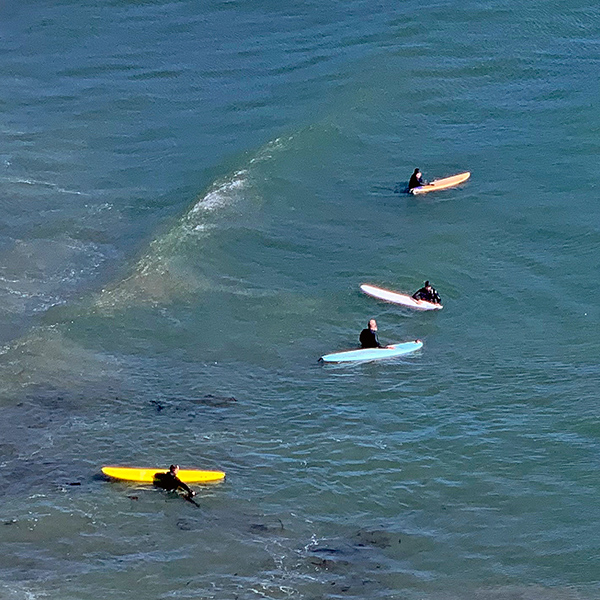 Surfers in Devil’s Punchbowl State Park.