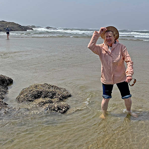 Mom on the beach on her 75th birthday.