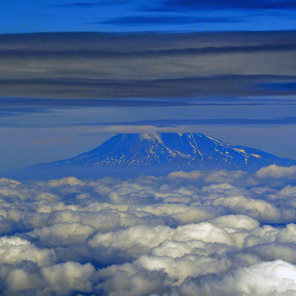 On the flight home I had this view of Mount Adams.