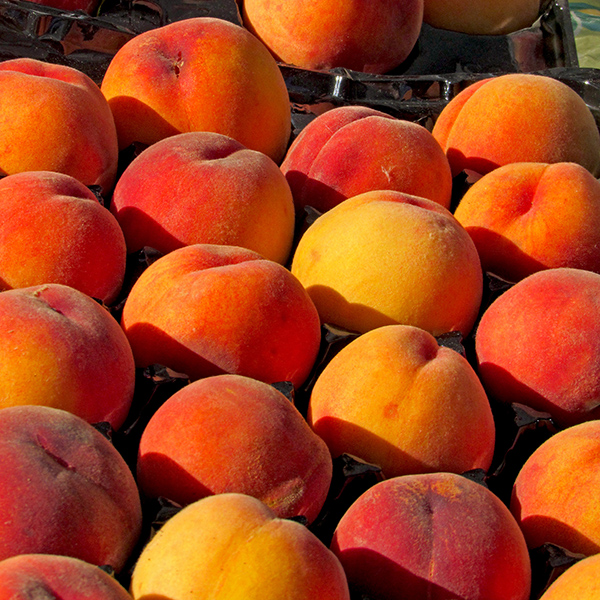 Here are some of the peaches for sale at the farmers market.
