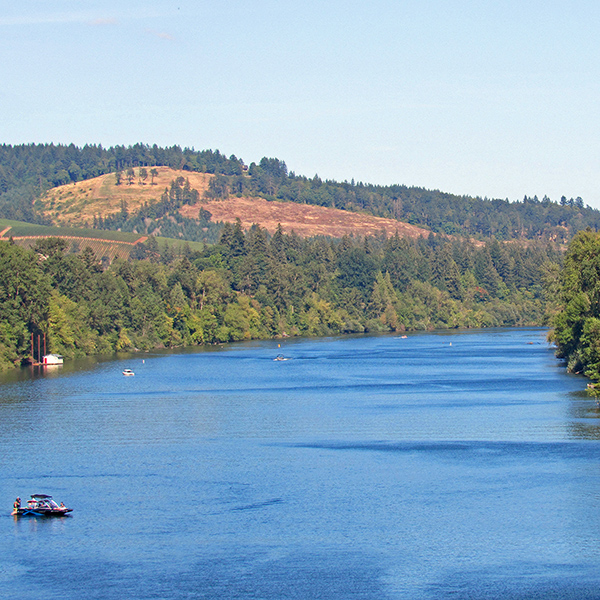 The Willamette River near Newberg.