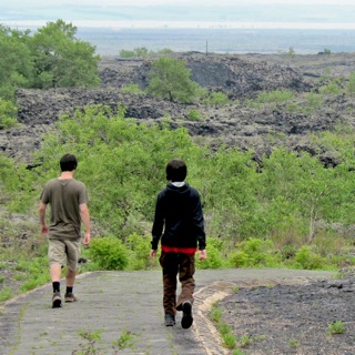 Coming down from Black Dragon Volcano