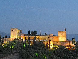 Evening at the Fortress in Granada Spain