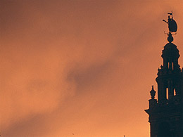 Orange clouds over Seville