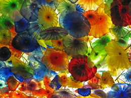 Colorful glass ceiling