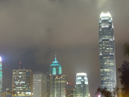 Hong Kong's Central District at night