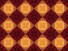 Yellow and orange and red leaf colors arranged in an abstract geometrical pattern