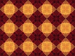 Yellow and orange and red leaf colors arranged in an abstract geometrical pattern