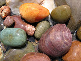 Pebbles of many different colors