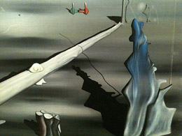 Surrealistic painting by Yves Tanguy