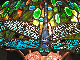 Dragonfly glass lamp