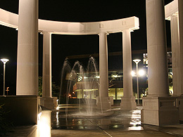 The Colonnade in the center of the University of Illinois Springfield campus