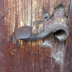 Mushroom pattern door handle-