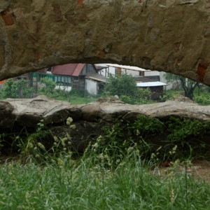 A gap in a stone wall in Romania